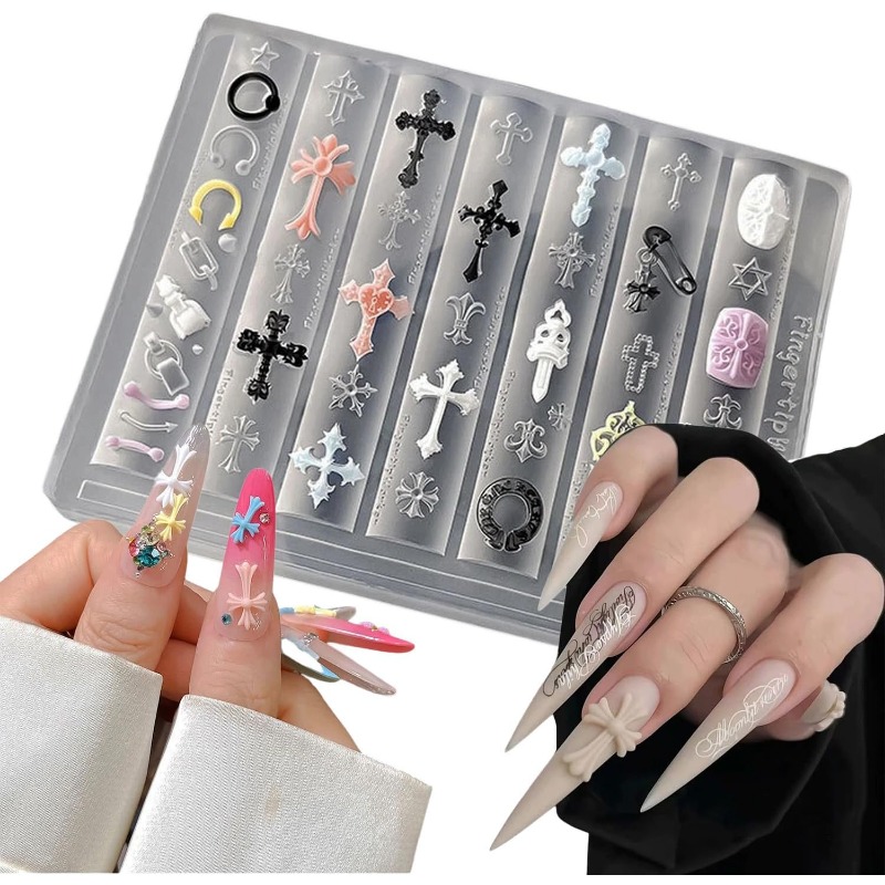 Silicone Cross Nail Art Molds  - огляд і ціна Nail Art Gothic