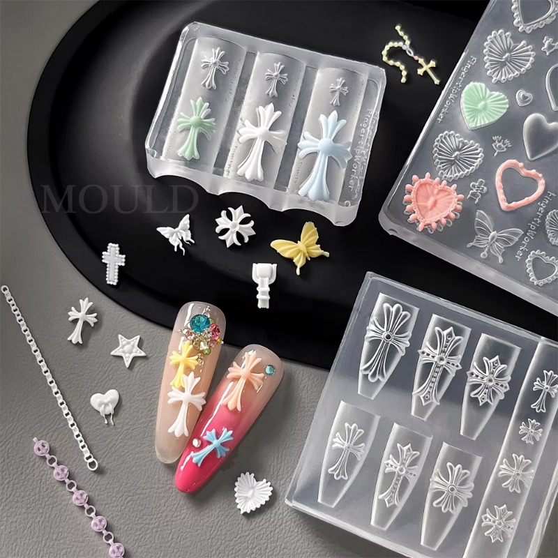 Silicone Cross Nail Art Molds  - огляд і ціна Nail Art Gothic