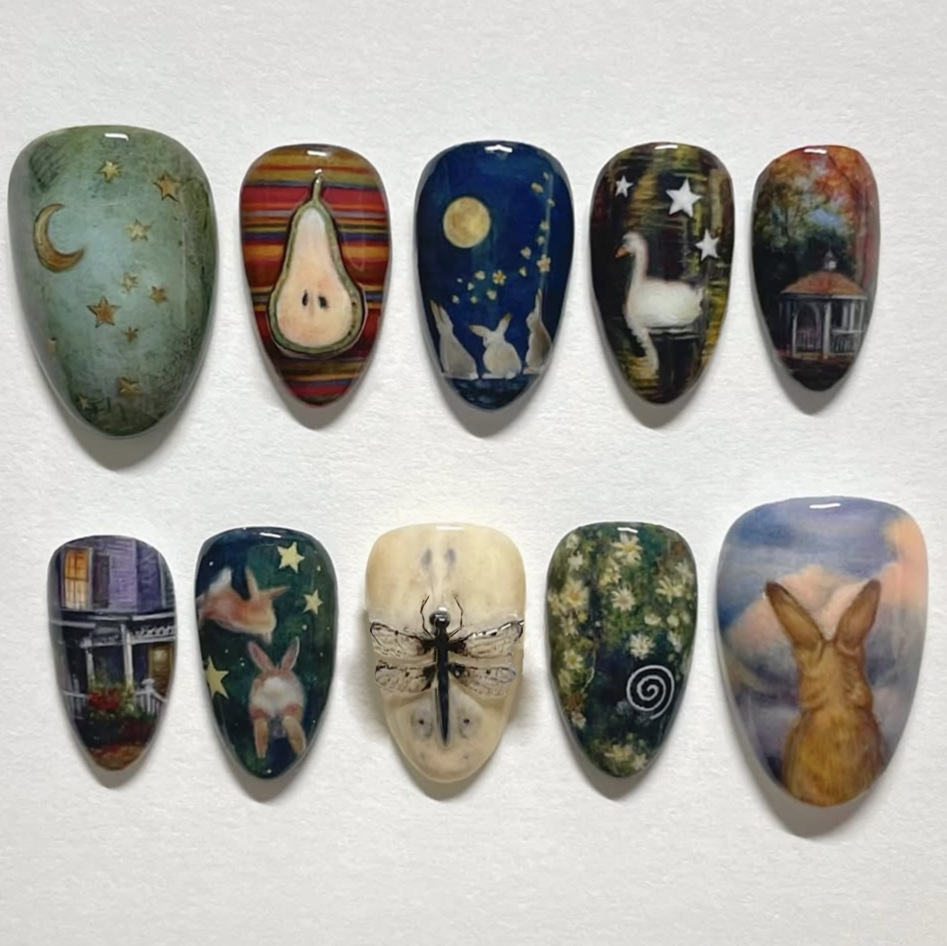 24pcs Dark Gothic Punk Fake Na - огляд і ціна Nail Art Gothic