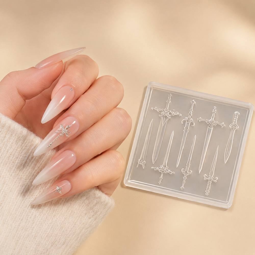 1Pc Mini Sword Nail Mold Medie - огляд і ціна Nail Art Gothic