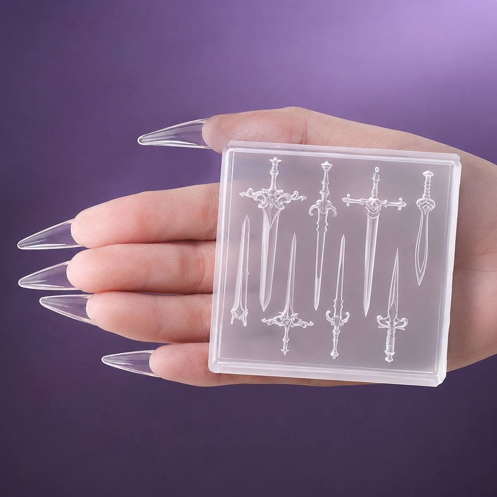 1Pc Mini Sword Nail Mold Medie - огляд і ціна Nail Art Gothic